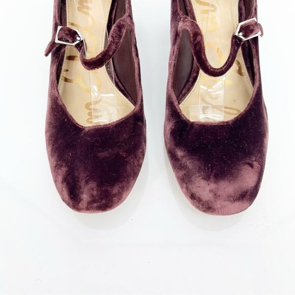 Sam Edelman Calista Velvet Heels 8.5 Purple - Picture 3 of 7
